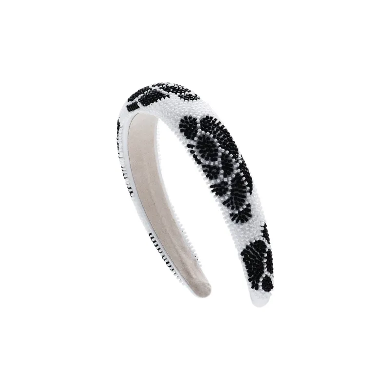 ROYALSASA Acrylic Beads Acrylic Bottom Clamp Headbands Women's-0