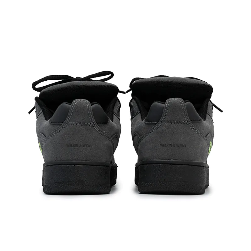 WELKIN&WZWJ Puffy Shoes Wear resistant, Lightweight, Breathable, And Non slip. Low Top Skateboard Shoes Unisex-13