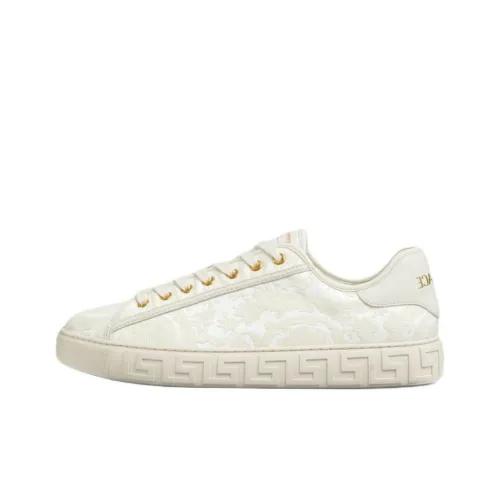 FANSIZHE Barocco GRECA Low Top Skateboard Shoes Men's White