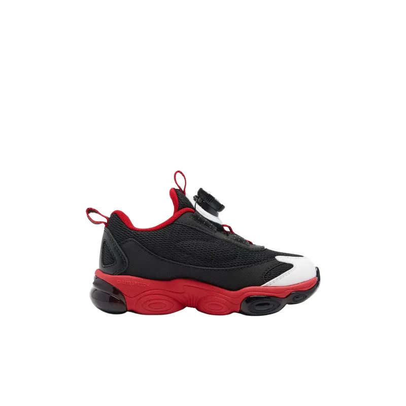QIAODAN Anti Slip Wear Resistant Low Top Kids Lifestyle Shoes Black/Koi Red Children Aged 3 7 Years Old-1