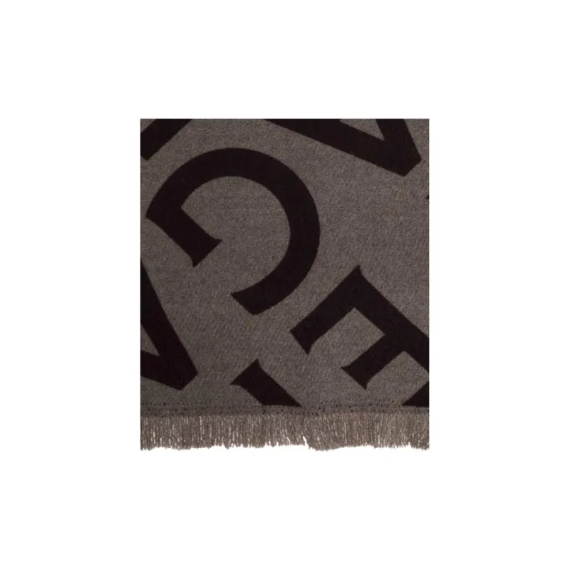 FERRAGAMO Wool Knit Scarves Women's Brown-1