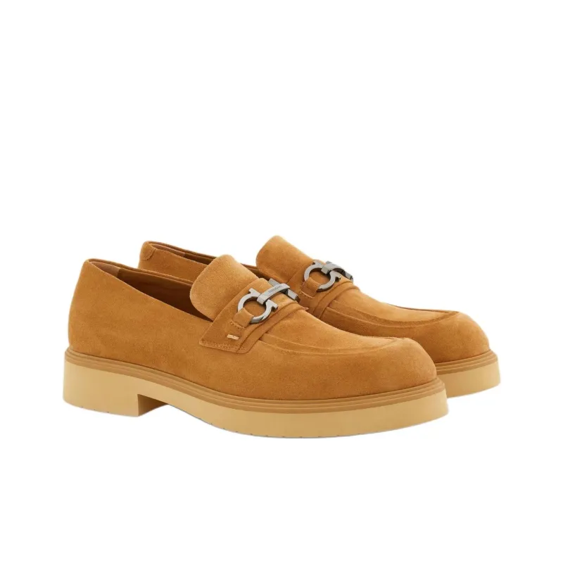 FERRAGAMO GANCINI Loafers Men's Camel-2