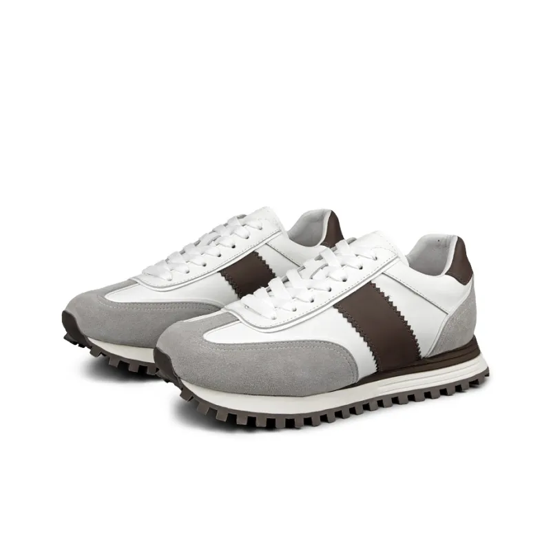 XIE SHE Anti Slip And Wear Resistant Lightweight Low Top Casual Shoes Men's White-1