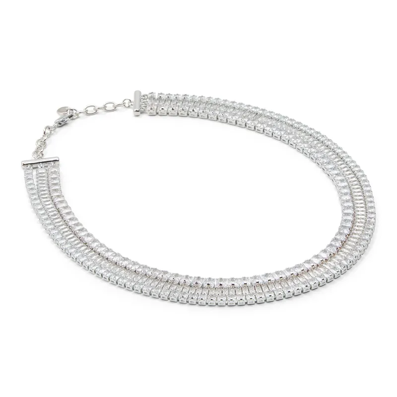 CHARLES&KEITH Brass/Semi Precious Stone Necklaces Women's Silver-1
