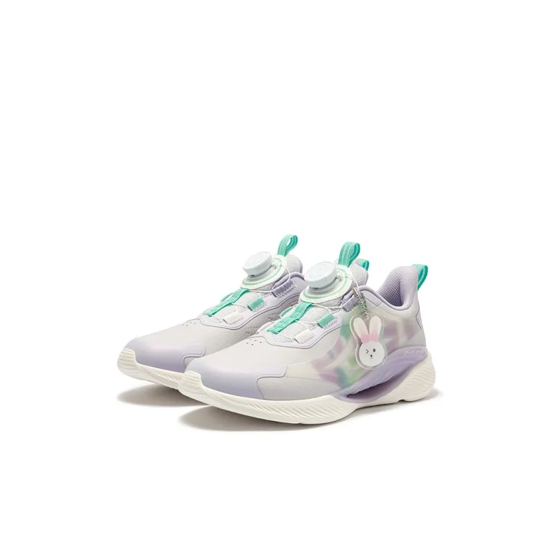 XTEP Qing Feng 5.0 Anti Slip Wear Resistant Low Top Kids' Running Shoes Light Purple Violet Blue Purple Teenagers-1