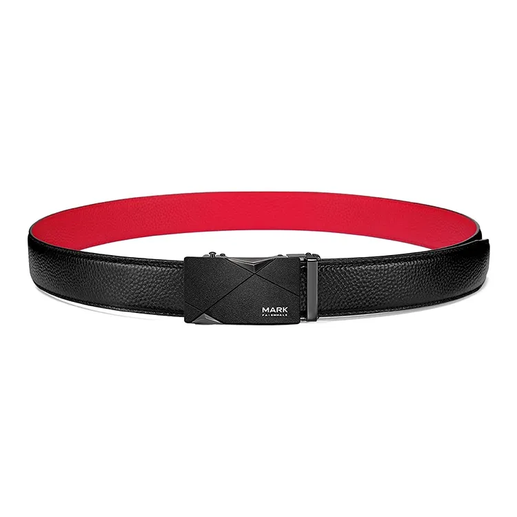 FAIRWHALE Top Grain Cow Leather Belts Men's Width 3.5CM-1