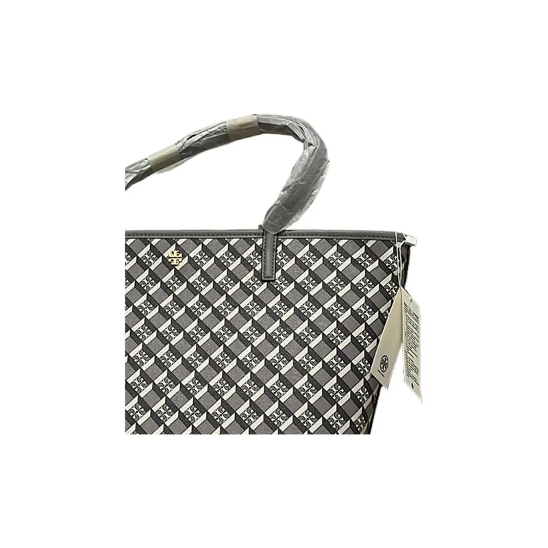 TORY BURCH PVC Tote Bag Shopping Bag Shoulder Bag Crossbody Bag Handbag Regular Women's Gray-3