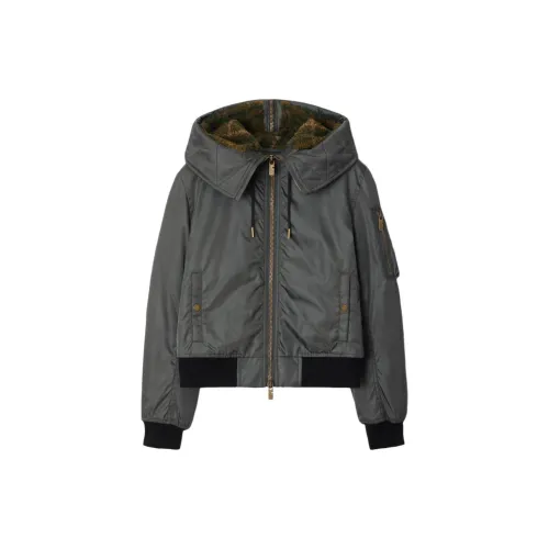 Burberry Logo Embroidered Hooded Jacket