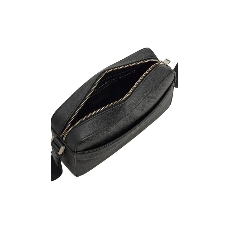 FERRAGAMO Polyurethane Shoulder Bag Crossbody Bag Men's Black & Gray-4