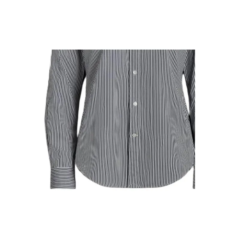 Polo Ralph Lauren Striped Cotton Shirt Women's Black-7