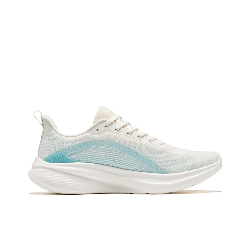Erke Lightweight Cushioning Rebound Low-Top Running Shoes Men's Microcrystalline White Peach Blossom Pink-1