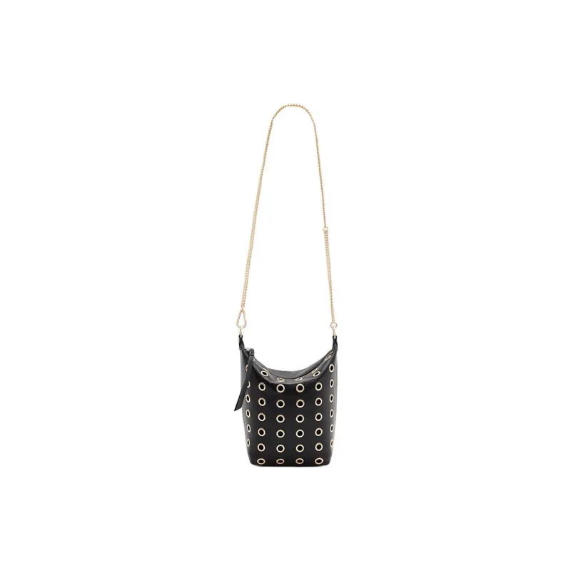 ALLSAINTS Leather Bucket Bags Shoulder Bags Small Size Women's Black-0