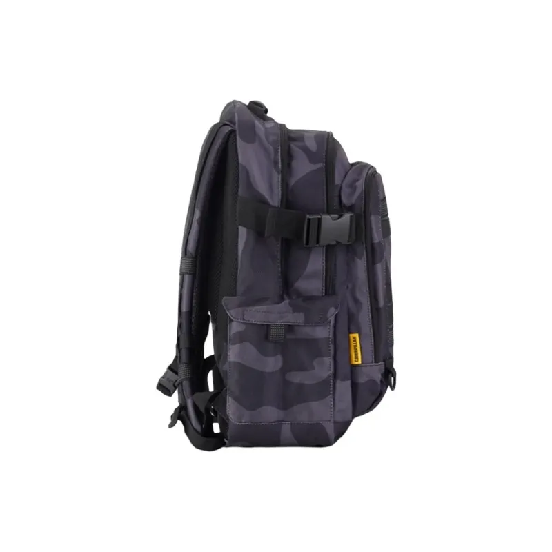 CAT Polyester Backpack Medium Size Unisex Black & Purple-3