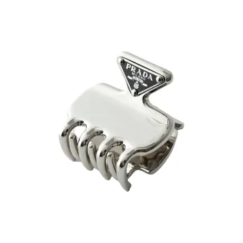 PRADA Metal Hair Clips Women's Silver