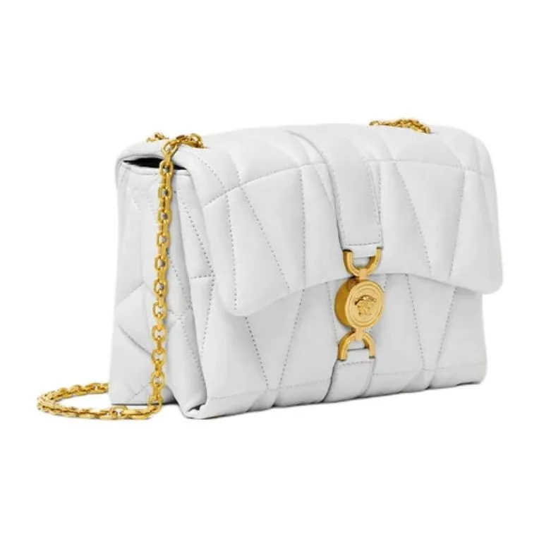 FANSIZHE Lambskin Shoulder Bag, Crossbody Bag Women's White-1