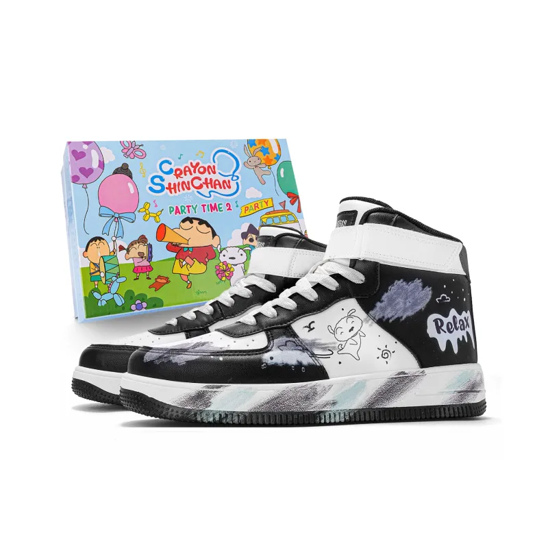 Crayon Shinchan High Top Skateboard Shoes Unisex-6