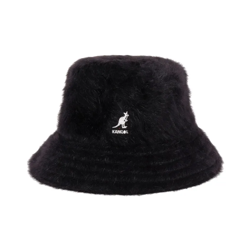 KANGOL Angora Wool Modified Acrylic Nylon Bucket Hats Men's Black-0