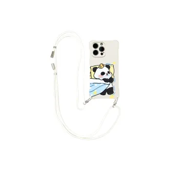 Sen Dog Silicone Material Square Lanyard Niche Cute Phone Cases Compatible With Apple 16 Pro Max/Pro/Plus/15/14/13