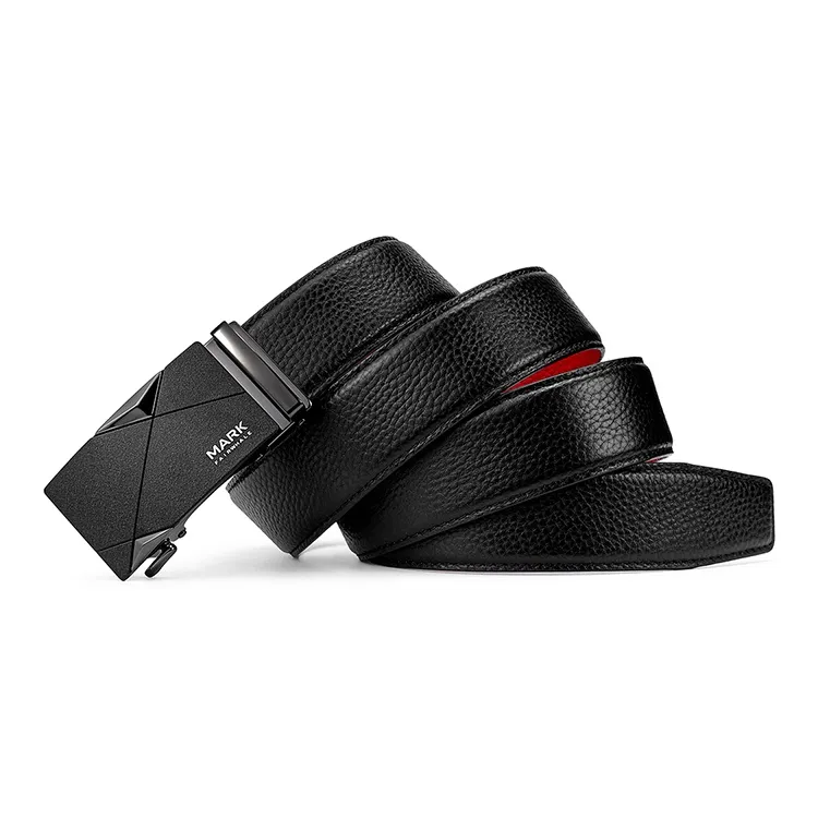 FAIRWHALE Top Grain Cow Leather Belts Men's Width 3.5CM-2