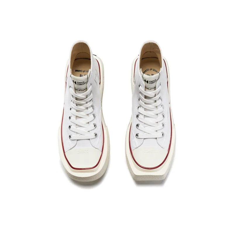 CHOCO CONCERT High Top Canvas Shoes Unisex White-4
