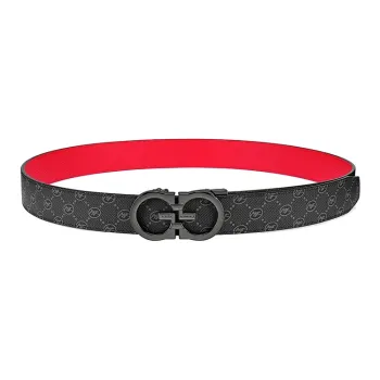 FAIRWHALE Pvc Leather Belts Men's Width 3.5CM