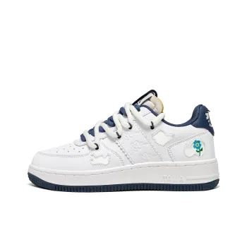 Kappa Back to Back Abrasion Resistant Slip Resistant Low Top Skateboard Shoes Women's White Blue
