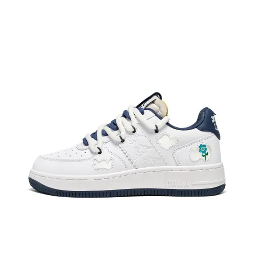 Kappa Back to Back Abrasion Resistant Slip Resistant Low Top Skateboard Shoes Women's White Blue