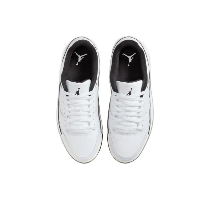 Jordan FLIGHT COURT Anti Slip Wear Resistant Low Top Vintage Basketball Shoes Unisex White Black-3