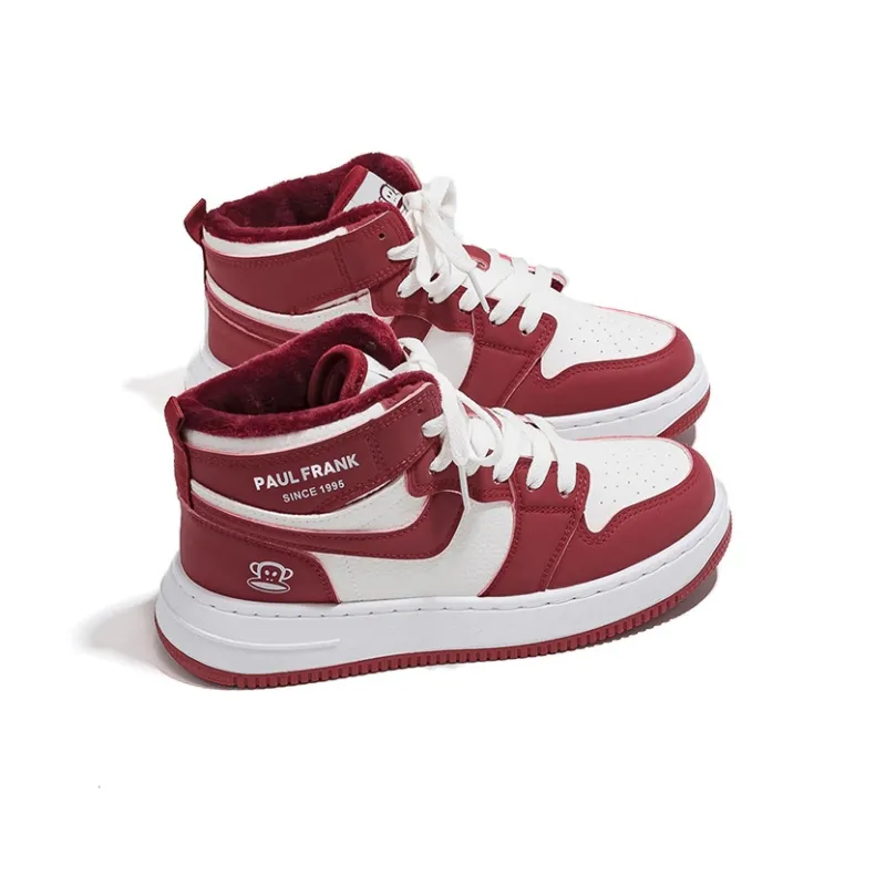 PAUL FRANK High Top Skateboard Shoes Unisex Rusty Red-8