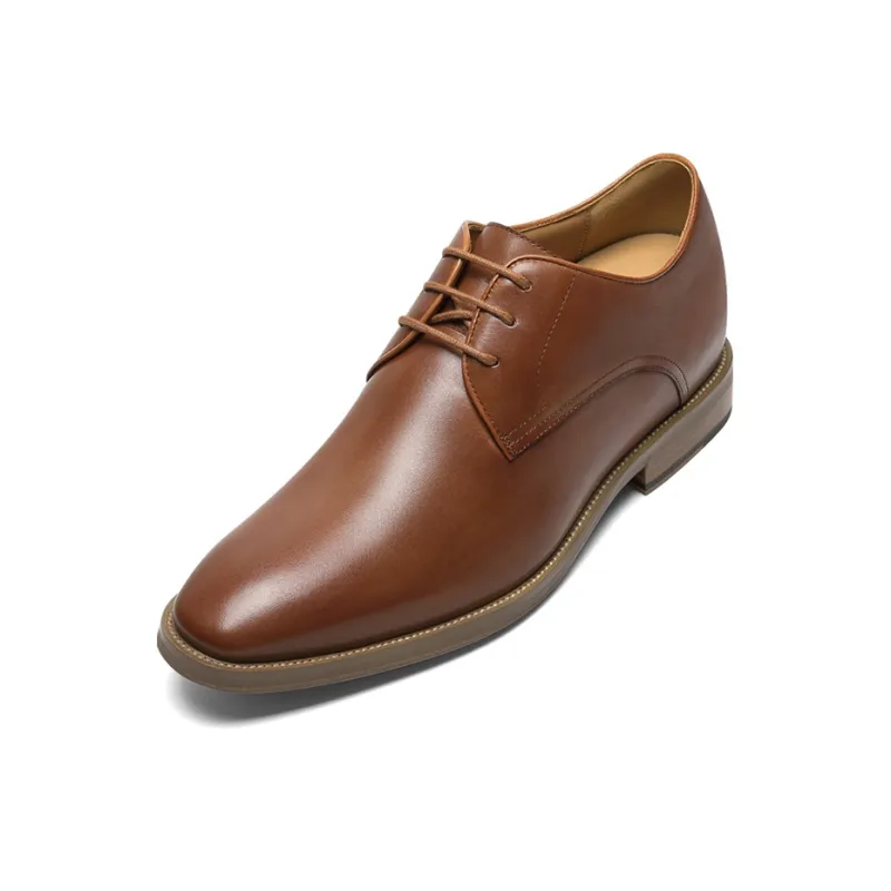 He Jinchang Dress Shoes Men's Coffee Brown-2