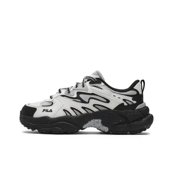 FILA Fern Anti Slip Wear Resistant Low Top Chunky Sneakers Women's White Gray