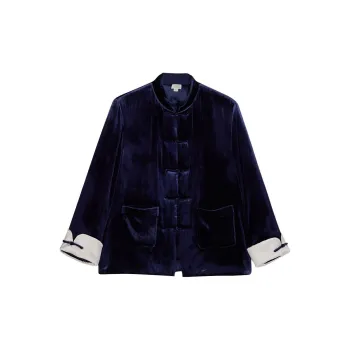 SILKISS Pajama Top Men's Dark Blue