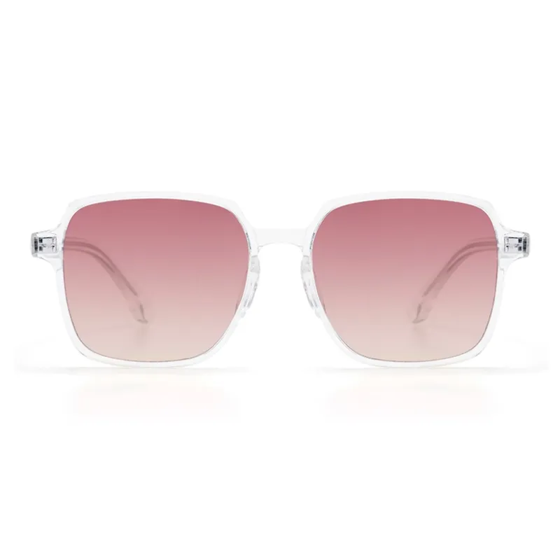 AIRO MIRO Plate Frame Square Oversized Frame Accentuates Face, Lightweight Sunglasses B3004 Unisex Pink-5