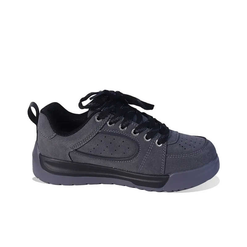 BPLB Slip Resistant Low Top Skateboard Shoes Unisex Dark Gray-1