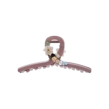 ROYALSASA Acrylic, Faux Crystal, Faux Pearl Hair Claw Clip Women's