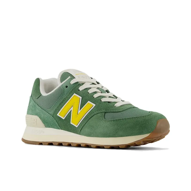 New Balance 574 Mallard Green Yellow Women's-1