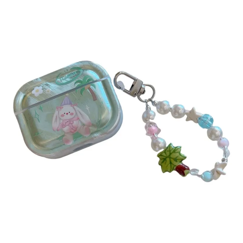 Baohuguang Compatible With AirPods 1/pro/3 TPU Summer Ins Cute Coconut Tree Rabbit Fully Enclosed Headphone Cases-1