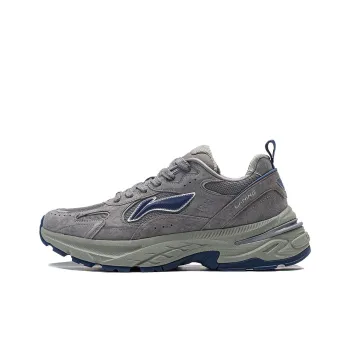 LiNing Beichen Cushioning, Slip Resistant, Abrasion Resistant Support Low Top Chunky Sneakers Women's Gray Black