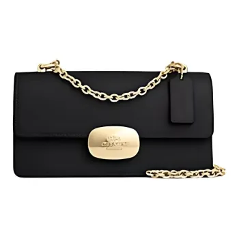 COACH Eliza Calfskin Baguette Bag Shoulder Bag Crossbody Bag Medium Size Women's Black