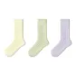 Women's Socks (Cheese Yellow+Cardamom Green+Mist Purple)