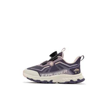 XTEP Non slip Support Low Top Kids Lifestyle Shoes Dark Gray Purple Milk Tea White Kids'