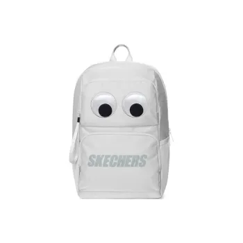 Skechers Fabric Big Eyes Backpack Regular Unisex Moon Gray, Large Eyes Stickers With Separate Packaging