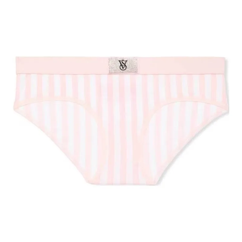 Victoria's Secret Underpants Women's 1 Pack Pink White Stripes-0