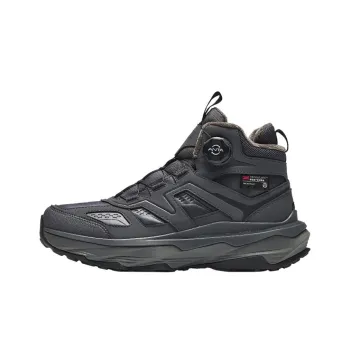 Anta Leap 2nd Generation Anti Slip Wear Resistant High Top Casual Shoes Men's Black Gray Color