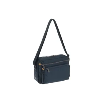 Ace. Fabric Shoulder Bag Crossbody Bag Small Size Unisex Black/Blue