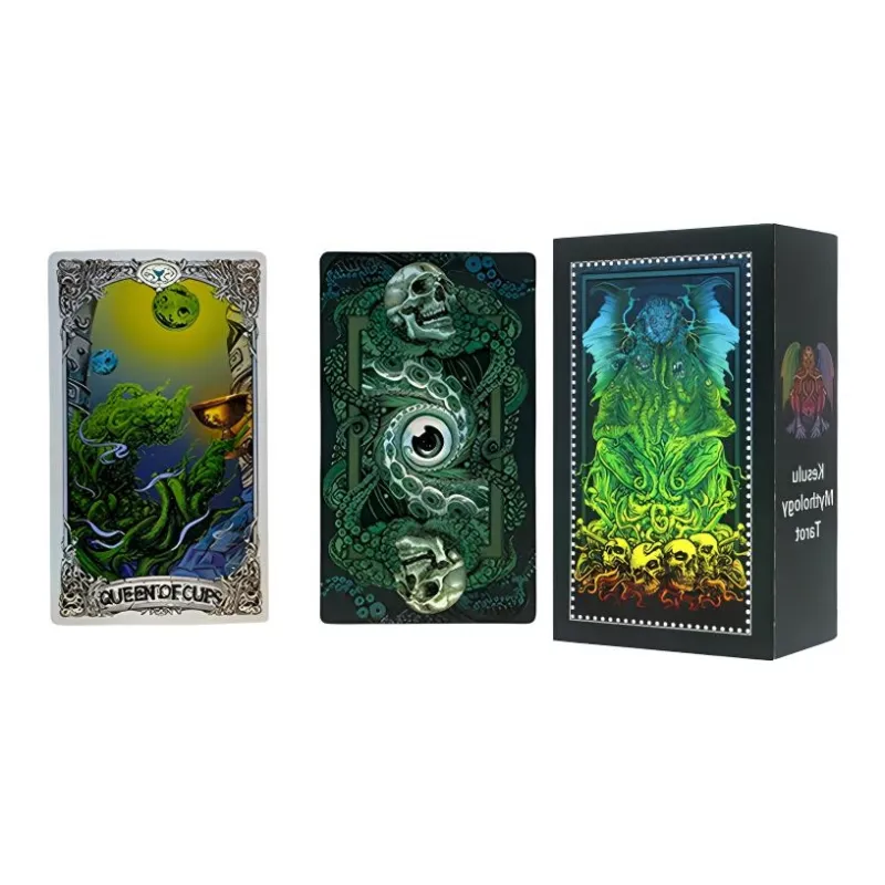 Imono Cthulhu Gold And Silver Tarot Cards Box With Gold Stamped And Color Printing Craft Collection Board Games-5