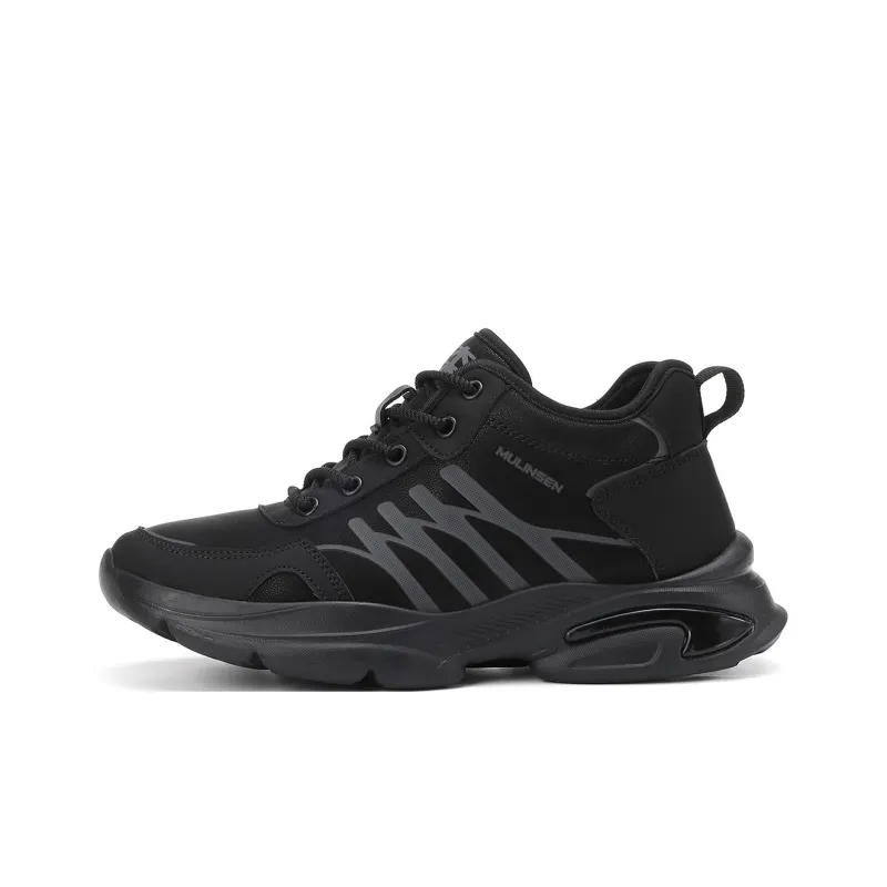Mulinsen Warm Low Top Chunky Sneakers Men's Black Gray Color-0
