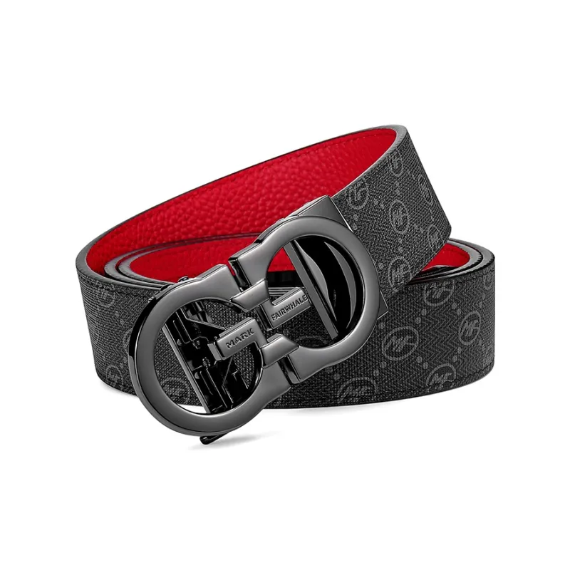 FAIRWHALE Pvc Leather Belts Men's Width 3.5CM-4