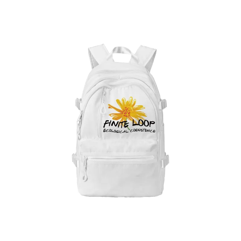 FINITE LOOP Recycled Material Backpack Regular Unisex White-16