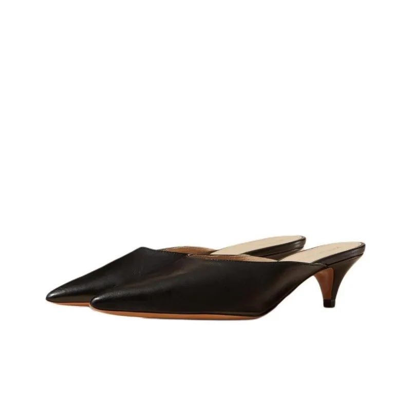 KHAITE The River 45mm Leather Mules-3